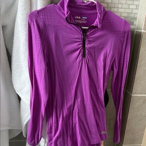Fila Magenta Long Sleeve Activewear Top